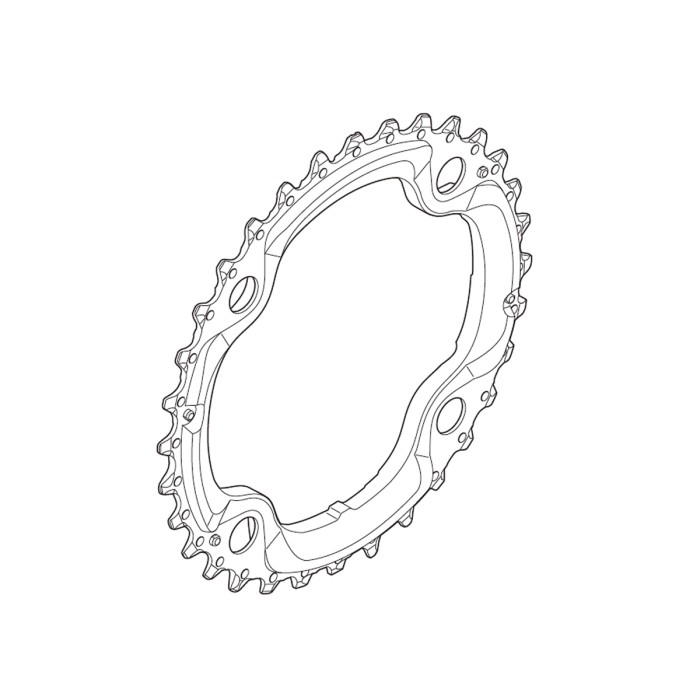 Corona 36D per FC-M610/FC-T6010/FC-T611/FC-T521/SHIMANO DEORE trekking