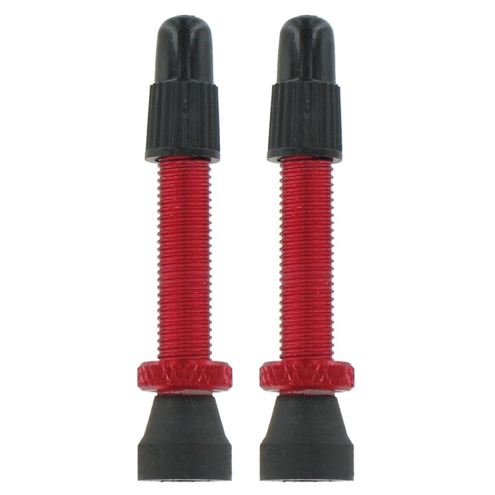VAR Valvole Presta 2pz 35mm Alluminio Rosso