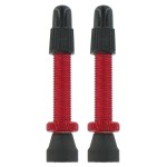 VAR Valvole Presta 2pz 35mm Alluminio Rosso