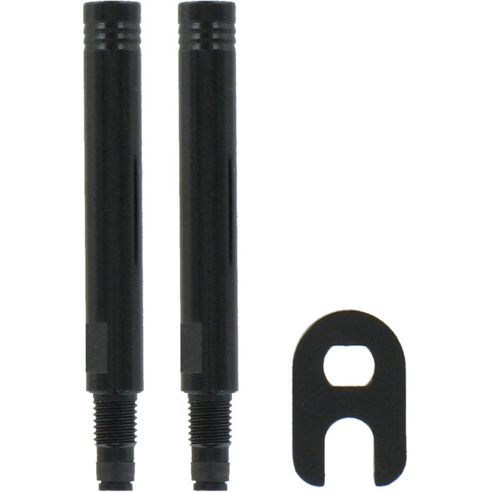 VAR Valvole Presta 2pz Estensione 40mm Nero