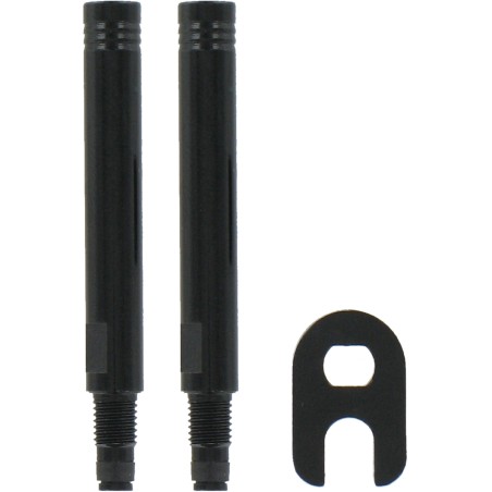 VAR Valvole Presta 2pz Estensione 40mm Nero