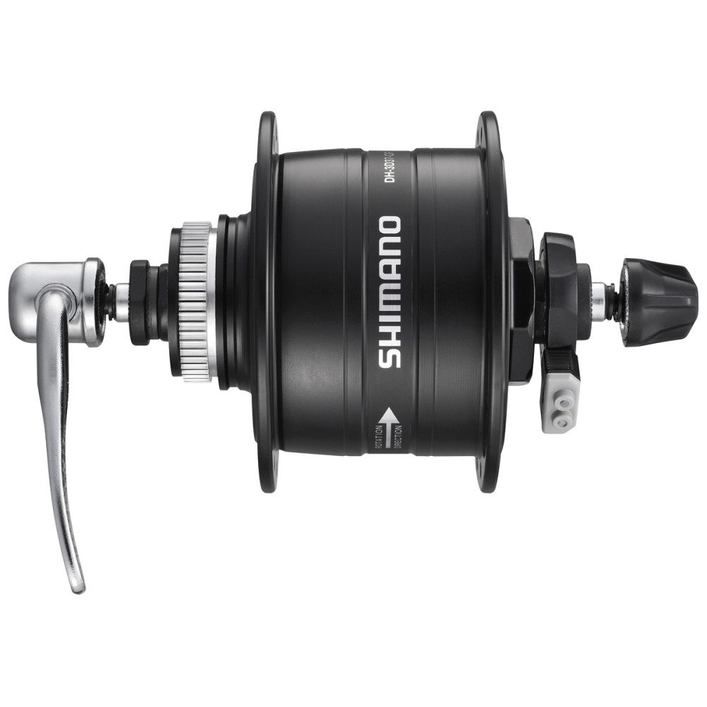 Dinamo integrata nel mozzo SHIMANO da 30 W per freno a disco CENTER LOCK