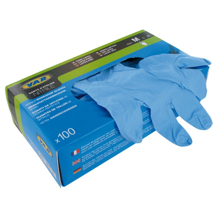 VAR Guanti nitrili 100pz 100pz L