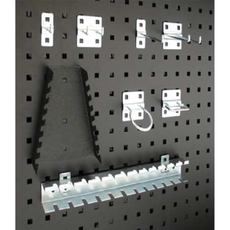 Var Kit gancio e cremagliera per pannelli officina