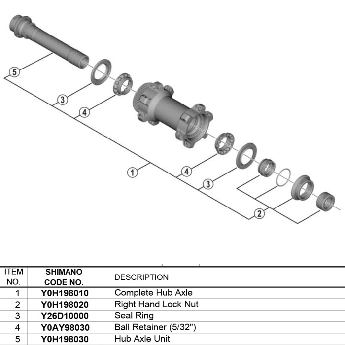 Asse Mozzo Completo 100mm