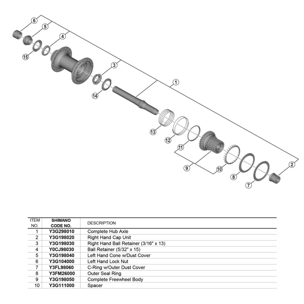 Asse Mozzo Completo Post.157mm