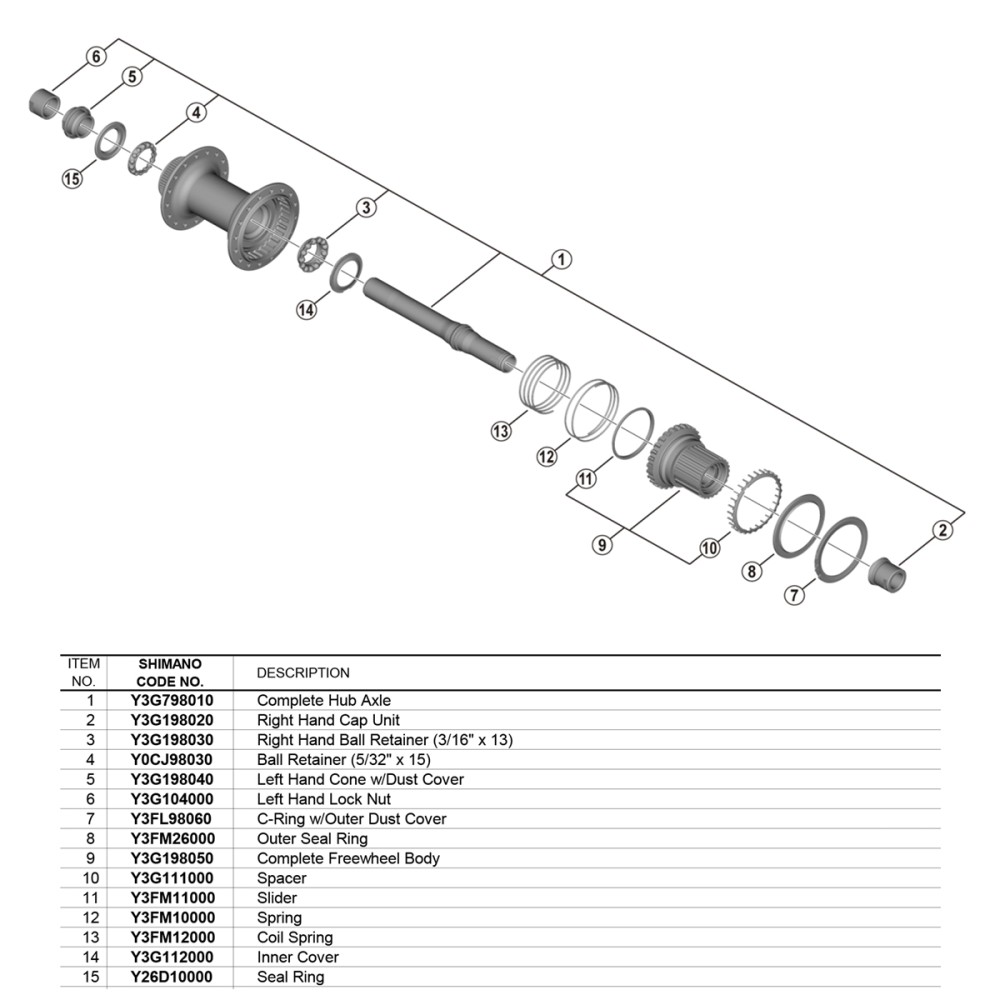 Asse Mozzo Completo Post.157mm