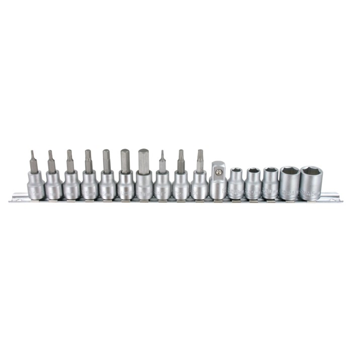 VAR Set Adatt. Dinamom. 12 esag.+3 inserti Torx