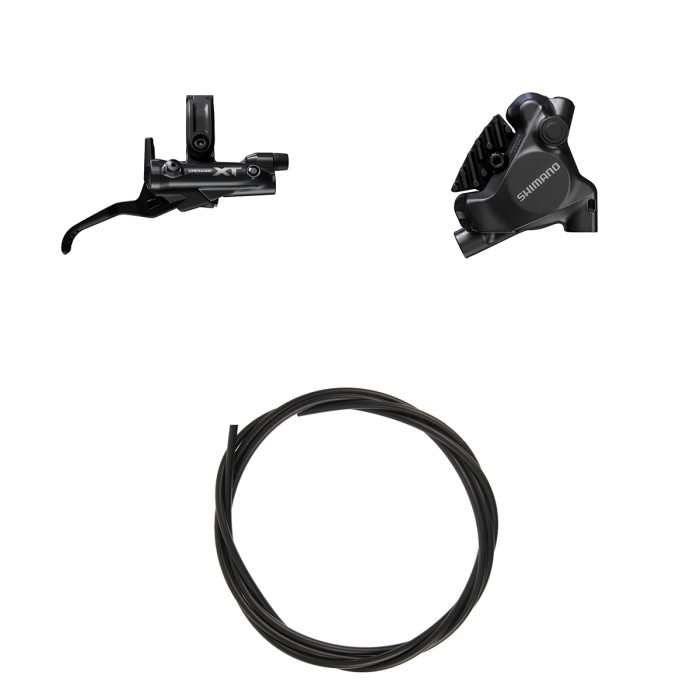 SHIMANO DEORE XT Kit freno a disco idraulico BRMT805JTBLM8200 Dx / Post. Resina senza aletta Senza adattatore 1700 (black)