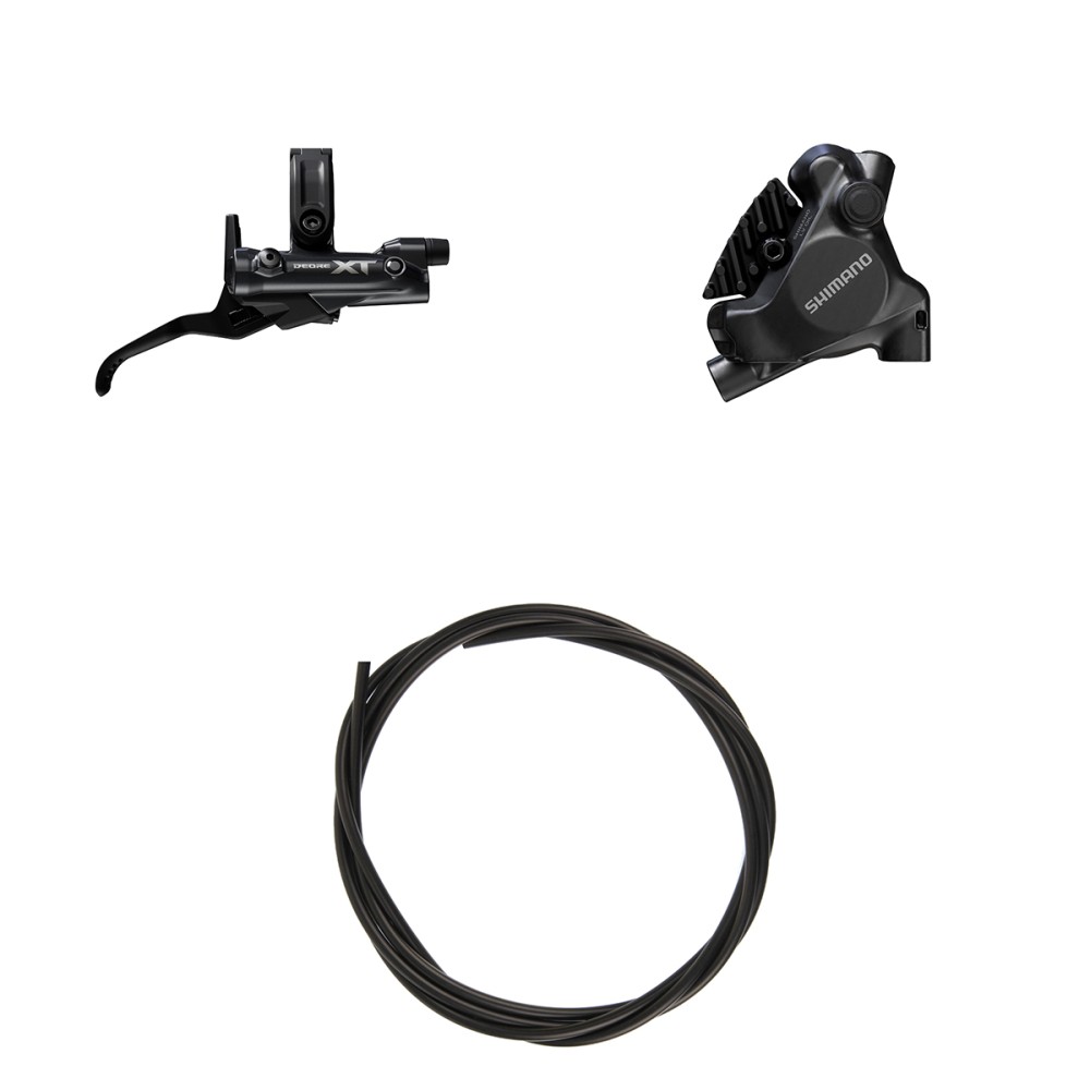 SHIMANO DEORE XT Kit freno a disco idraulico BRMT805JTBLM8200 Dx / Post. Resina senza aletta Senza adattatore 1700 (black)