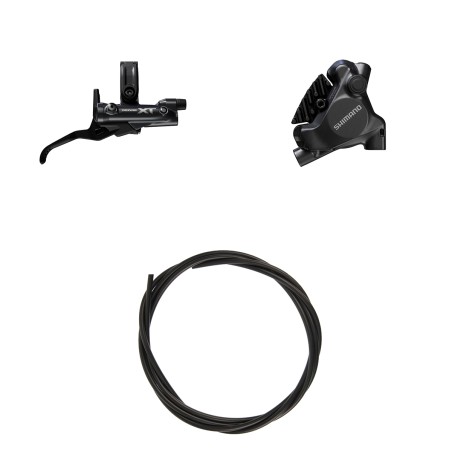 SHIMANO DEORE XT Kit freno a disco idraulico BRMT805JTBLM8200 Dx / Post. Resina senza aletta Senza adattatore 1700 (black)