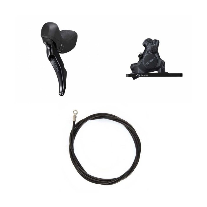 SHIMANO GRX Kit freno a disco idraulico BRRX410KTSTRX400ST Sx / Ant. Resina con aletta Supporto ant. assemblato per rotore da 16